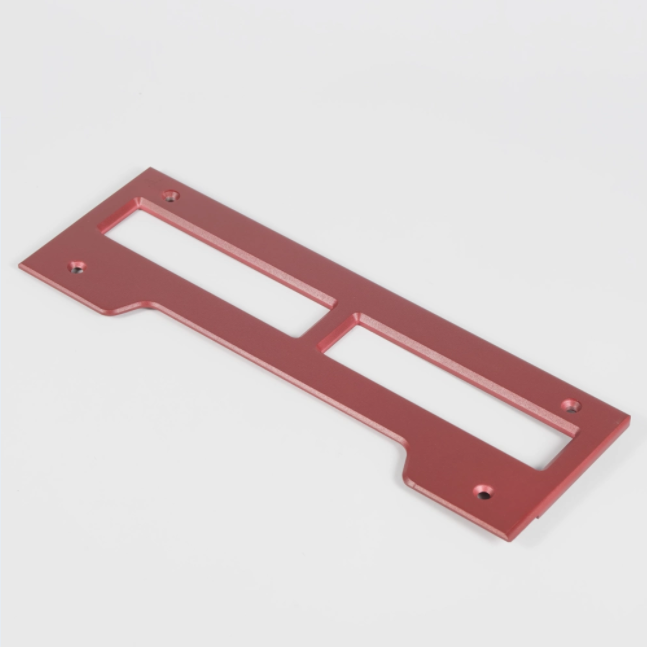 Extrusión de fresado CNC de accesorios de perfil personalizados de aluminio anodizado rojo
