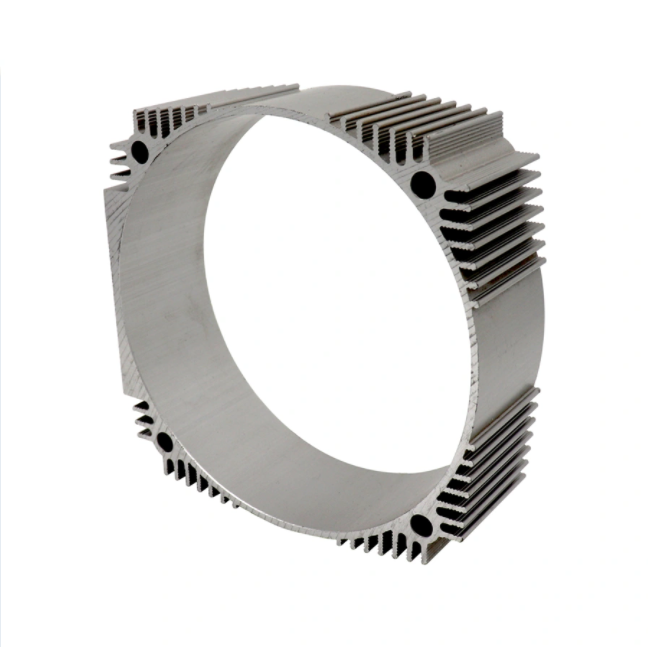 Perfil de disipador de calor de extrusión de aluminio de diámetro personalizado OEM
