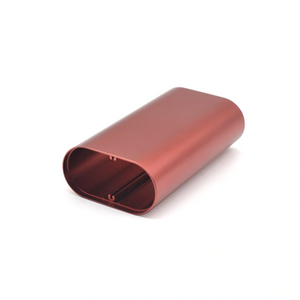Perfil de extrusión personalizada de anodización roja de tubos de aluminio elíptico